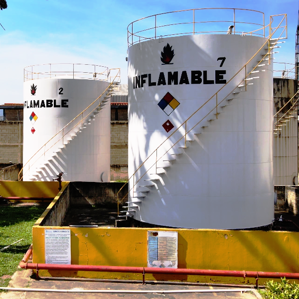 Bulk chemical supply storage at the QUIBARCA plant